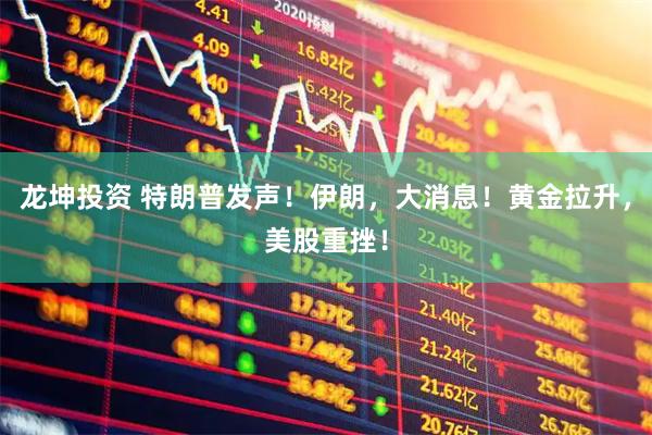 龙坤投资 特朗普发声！伊朗，大消息！黄金拉升，美股重挫！